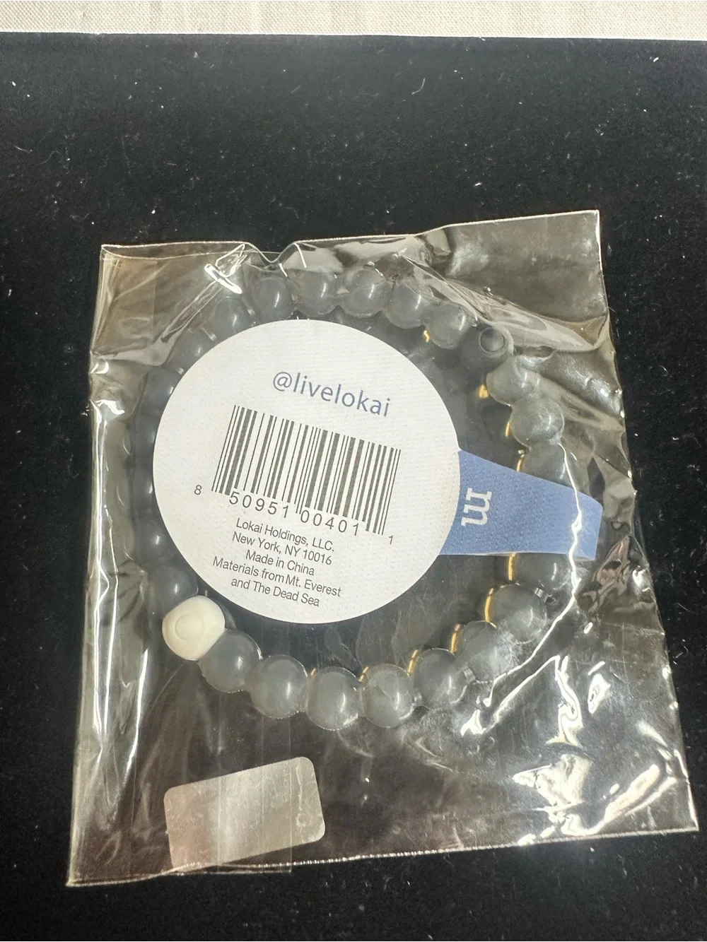 Lokai Kids Gray Beaded Balance Bracelet